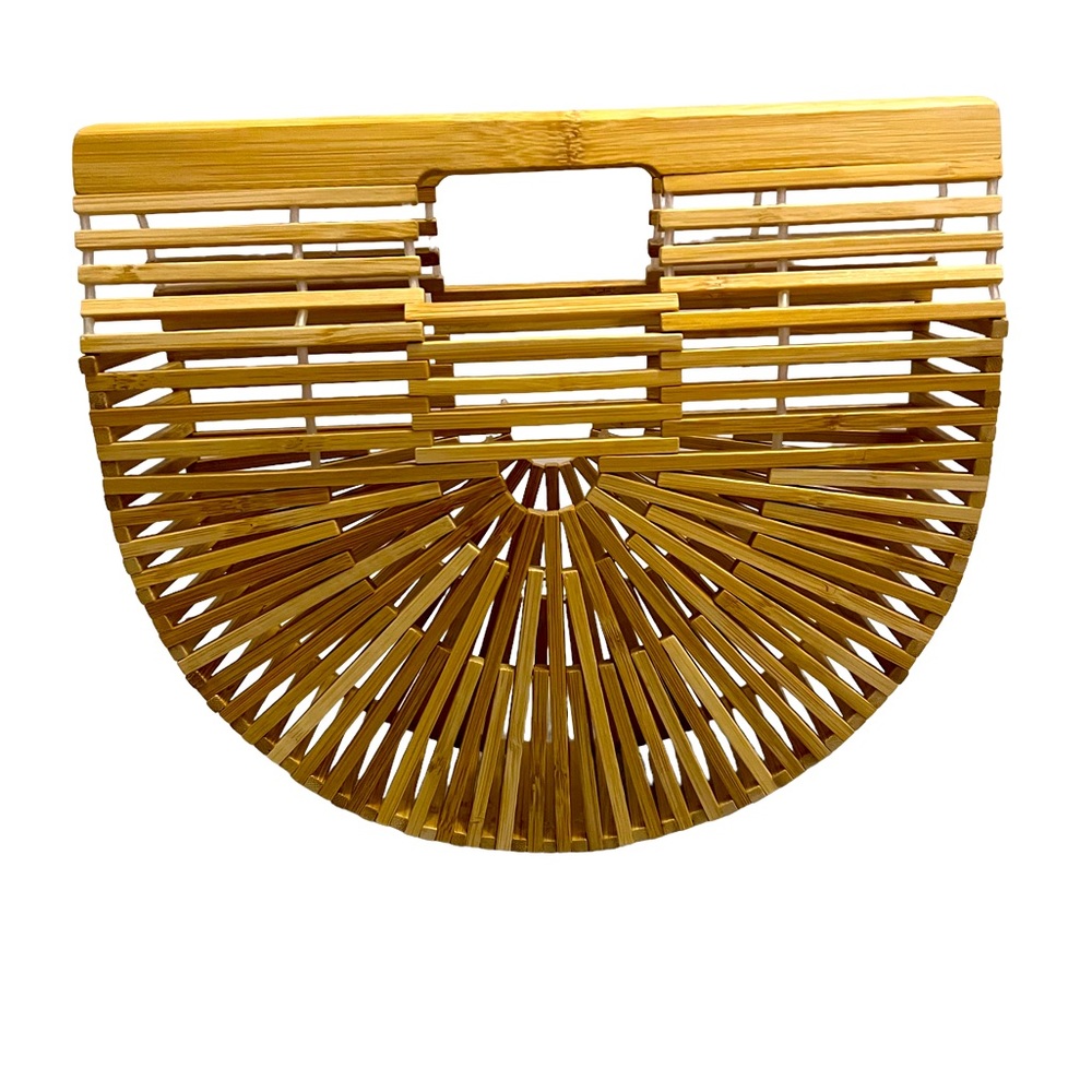 Medium Resort Style Rattan Handbag